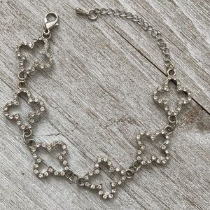 Elegant Silver Bracelet with Crystal Accents